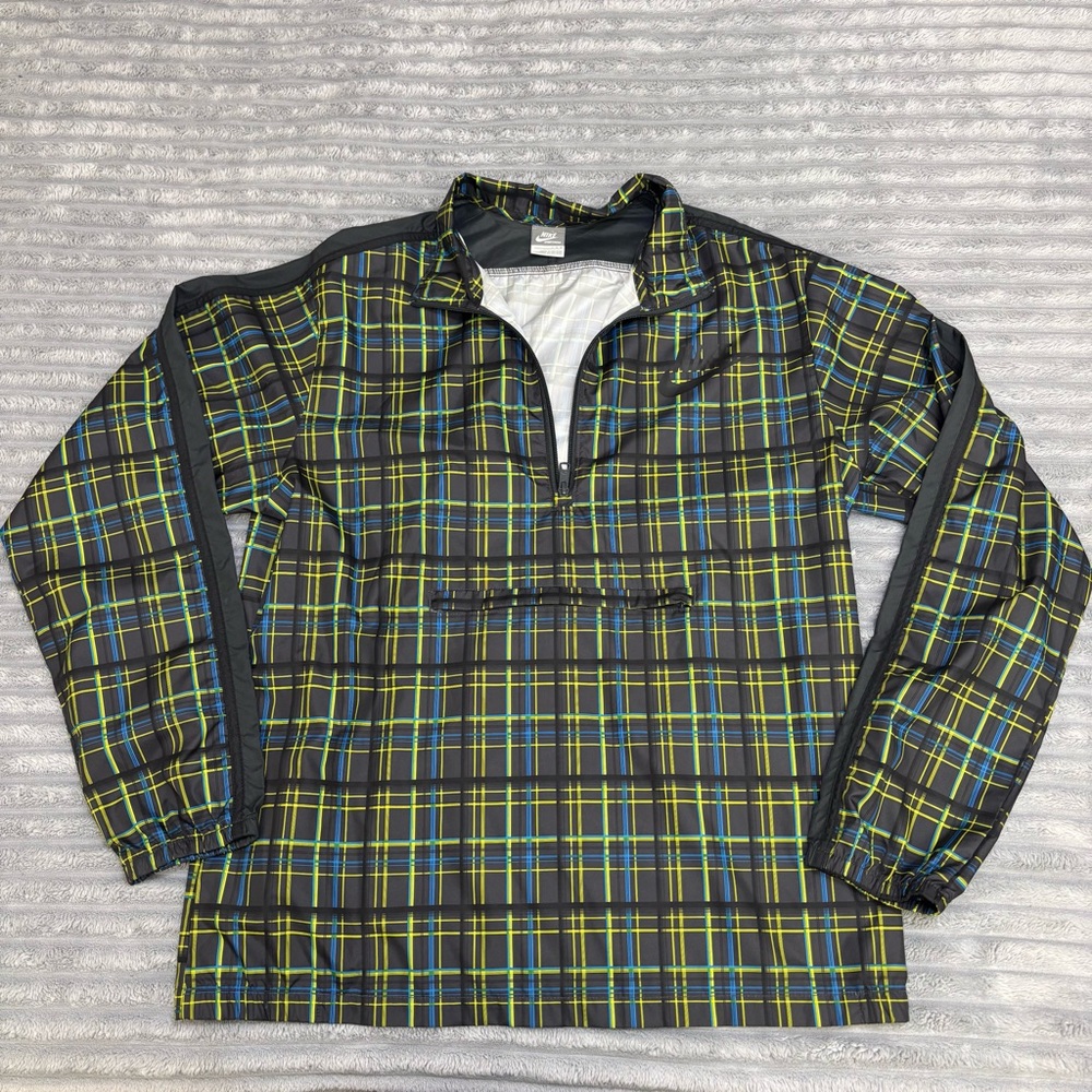 Vintage Nike Pullover Kangaroo Pocket‎ Polyester Spell Out Swoosh Light L